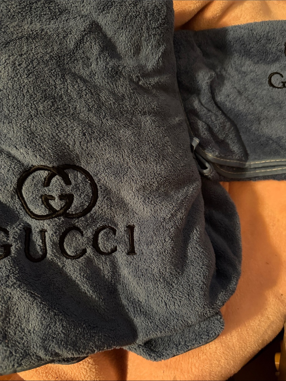 Blue design, designer bath towels